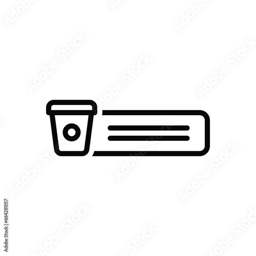 Black line icon for delete button 