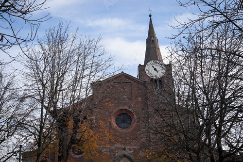 snow in the city of Pinerolo photo