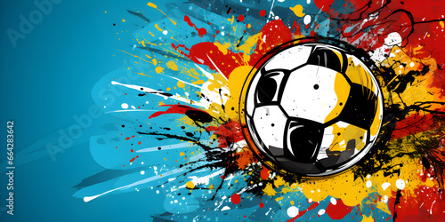 Soccer sport illustration banner background © AhmadSoleh