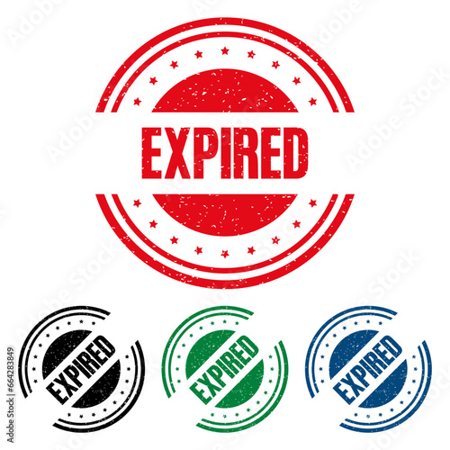 EXPIRED Rubber Stamp. vector illustration.