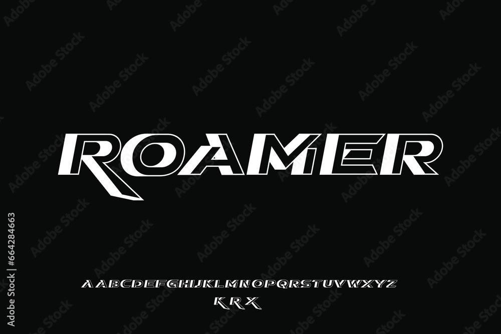 Slant display alphabet vector design suitable for headline, posters, magazine and many more Slant display alphabet vector design suitable for headline, posters, magazine and many more
