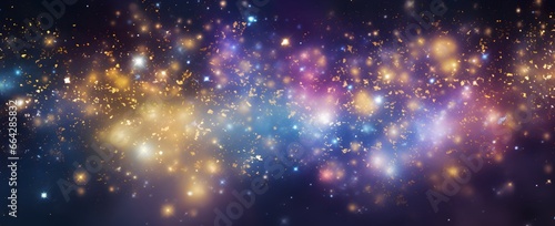 Abstract background with bokeh defocused lights. illustration.