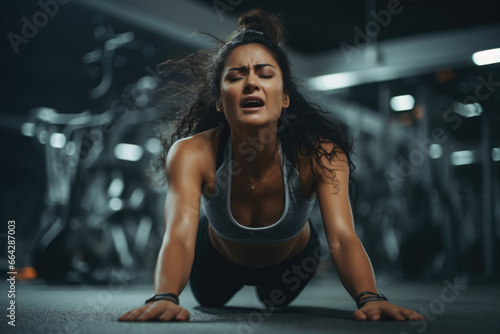 Inspiring Fitness Motivation - Latina Fitness Enthusiast. Fictional characters created by Generated AI.
