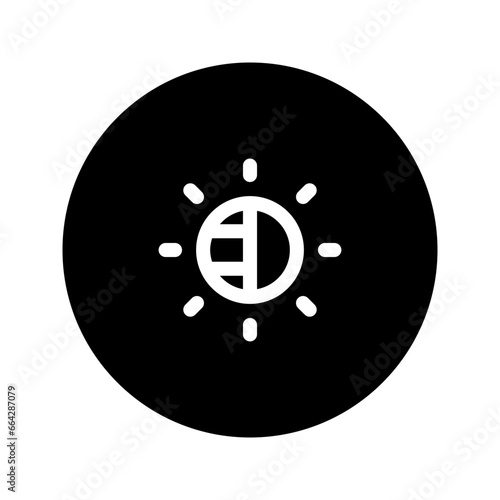 brightness circular line icon