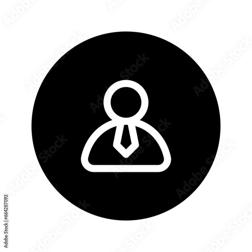 businessman circular line icon