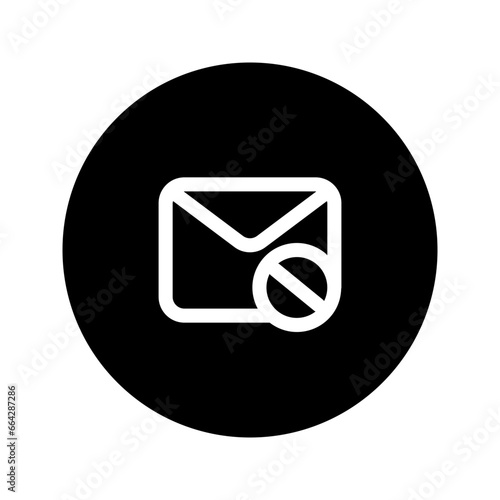 email blocker circular line icon
