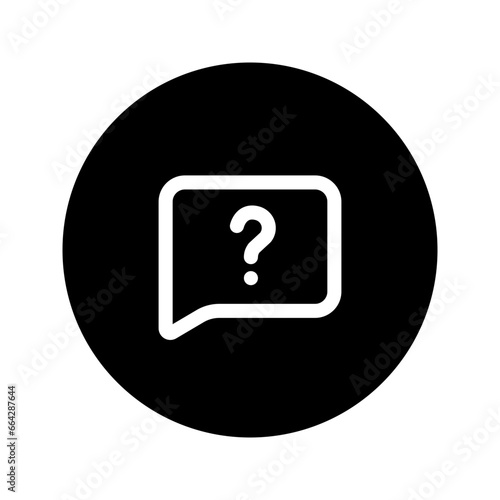 question circular line icon