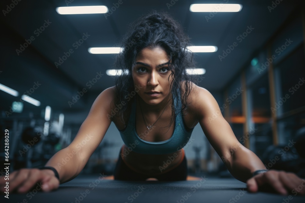 Fototapeta premium Fitness Model. Fictional characters created by Generated AI.