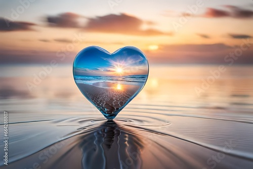 heart in the water