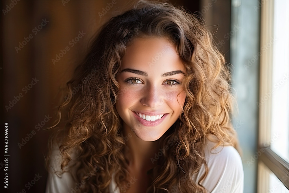 portrait of a smiling woman portrait of a smiling woman