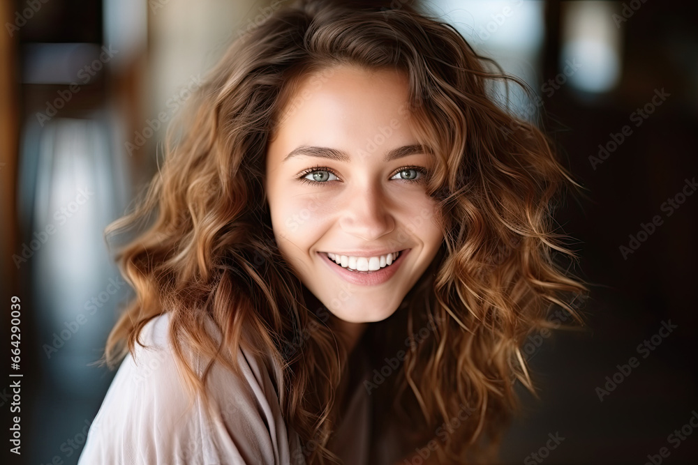 portrait of a smiling woman portrait of a smiling woman