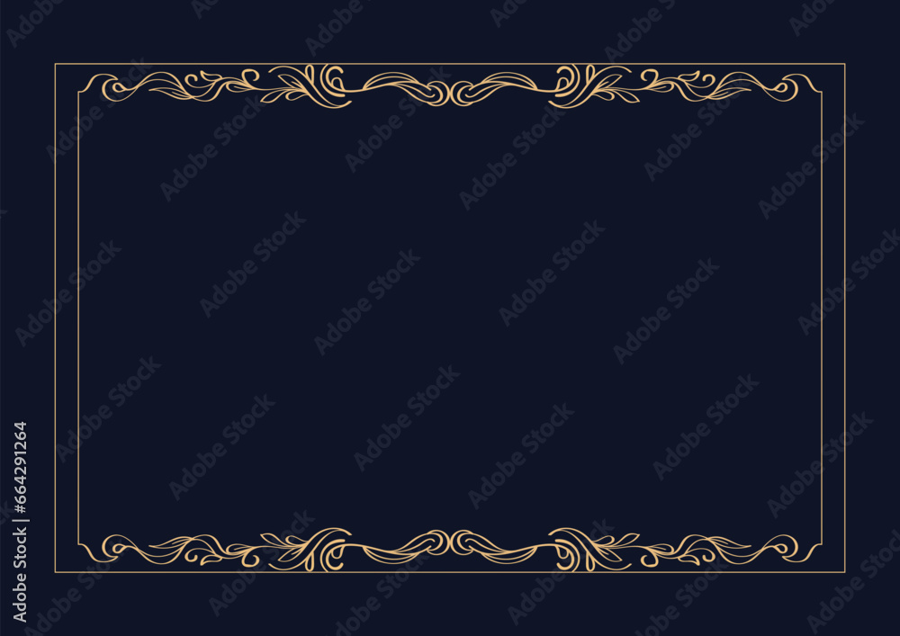 Decorative frame and border vector. vintage frame for photo with ornamental shape