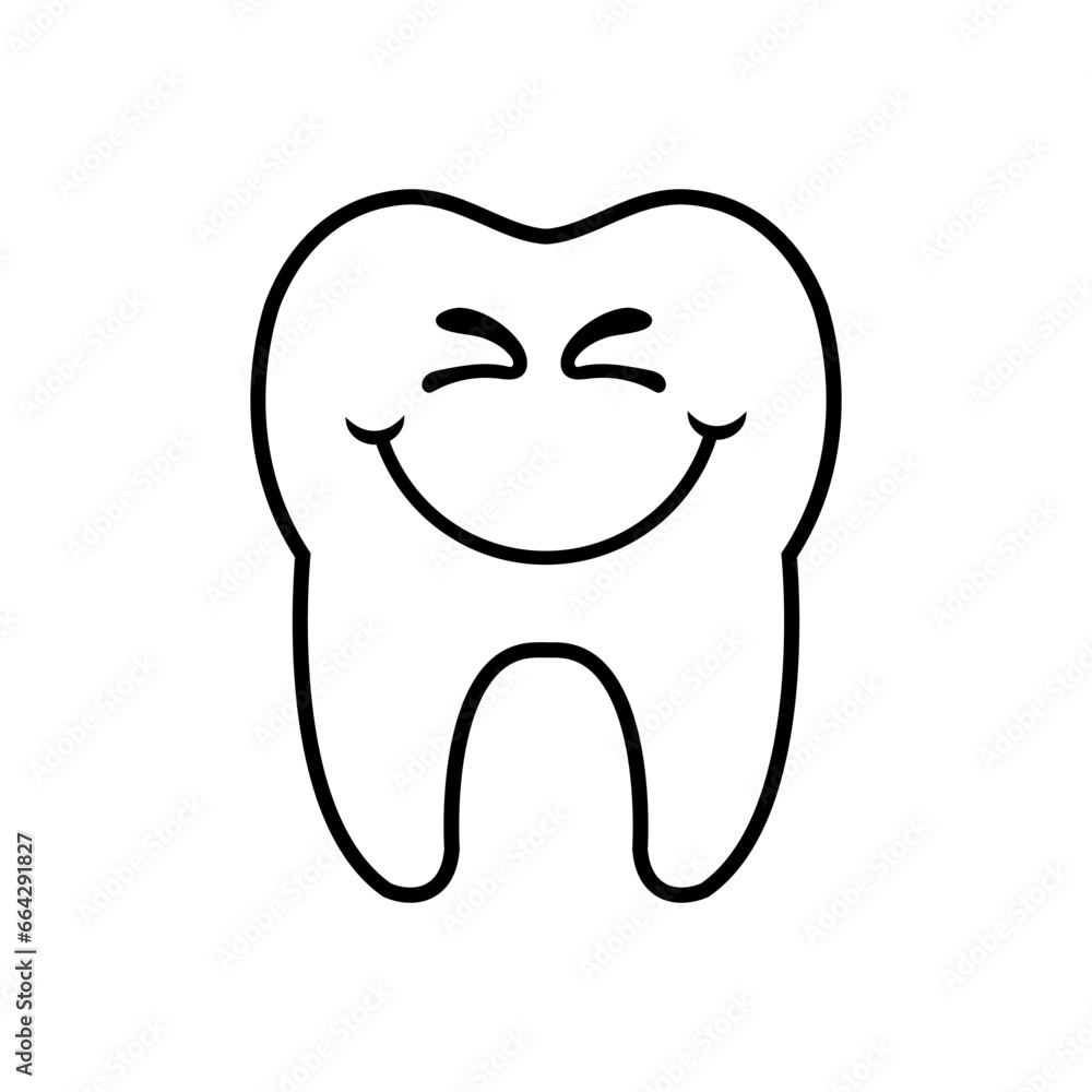 Tooth icon vector. Tooth Fairy illustration sign. Funny tooth symbol or logo. Tooth icon vector. Tooth Fairy illustration sign. Funny tooth symbol or logo.