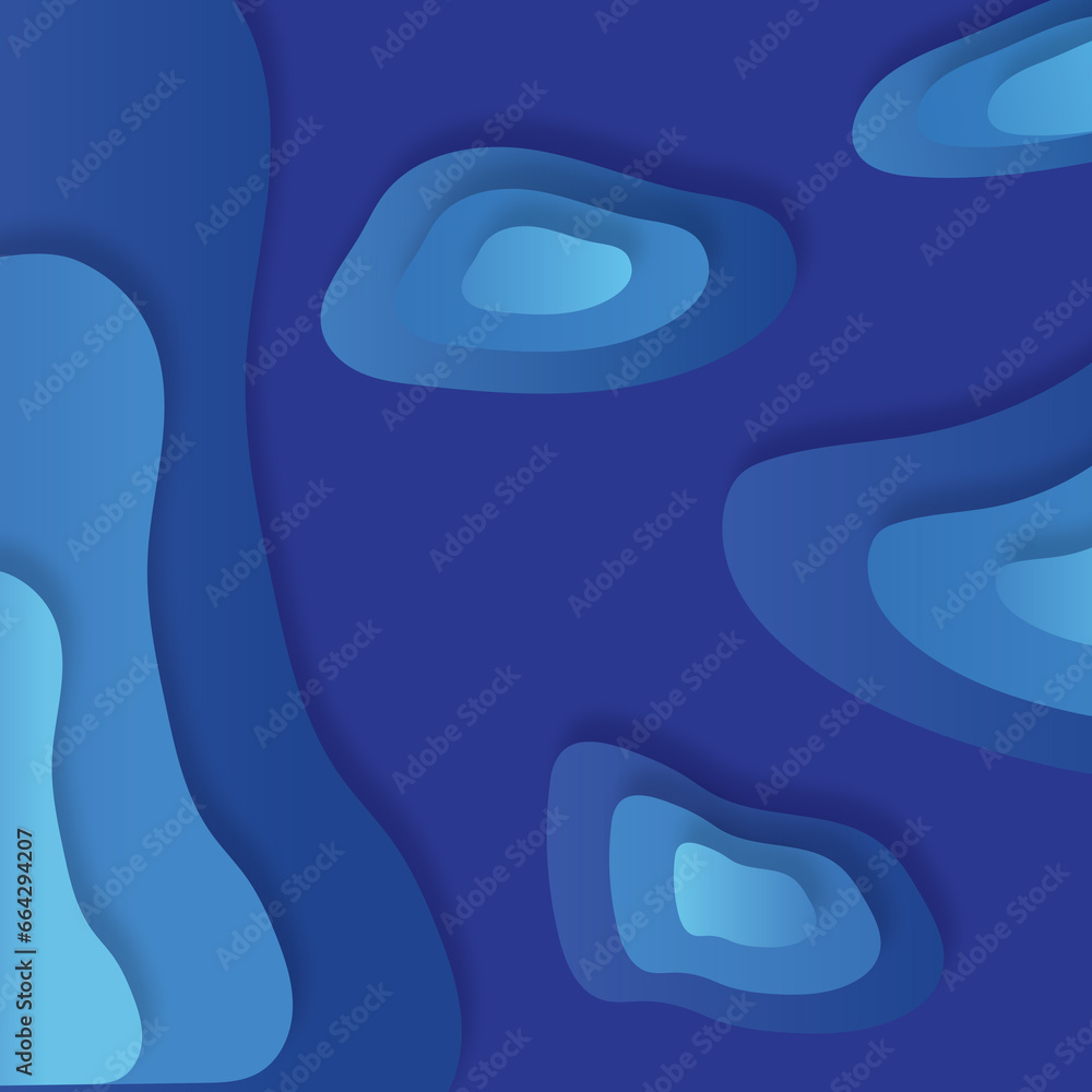 Abstract blue 3D wave gradient background illustration Abstract blue 3D wave gradient background illustration
