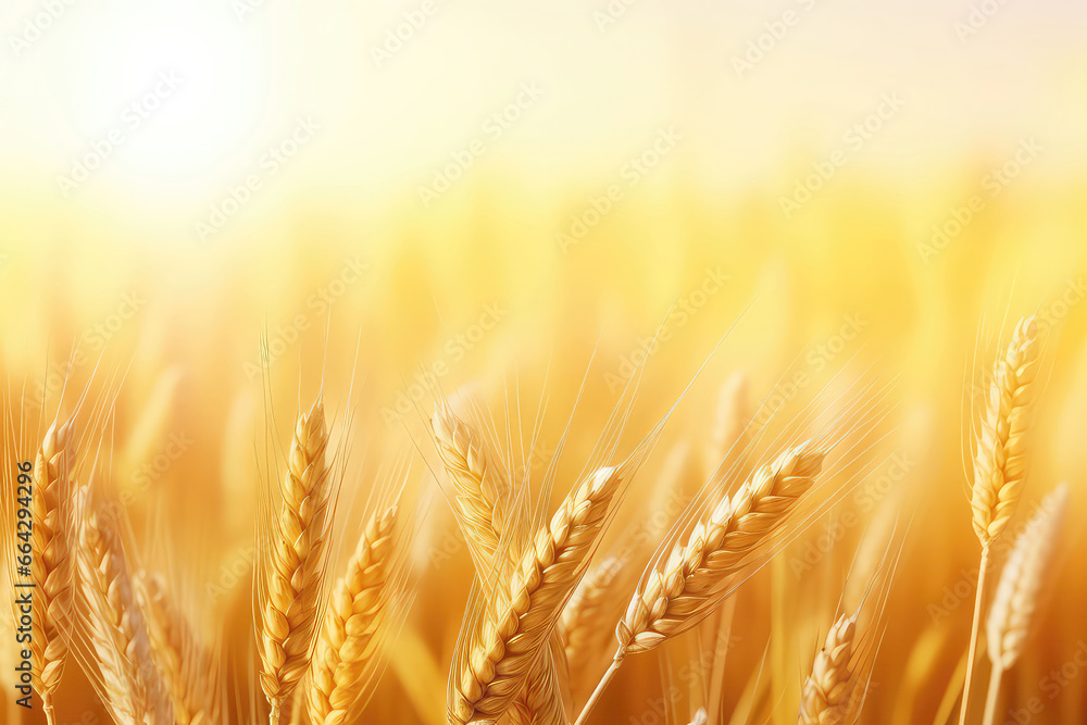 Sunlit Wheat Field Gleams In Its Golden Glory Sunlit Wheat Field Gleams In Its Golden Glory