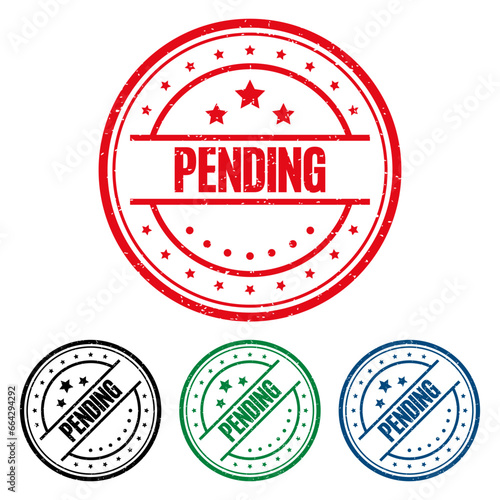 PENDING Rubber Stamp. vector illustration.