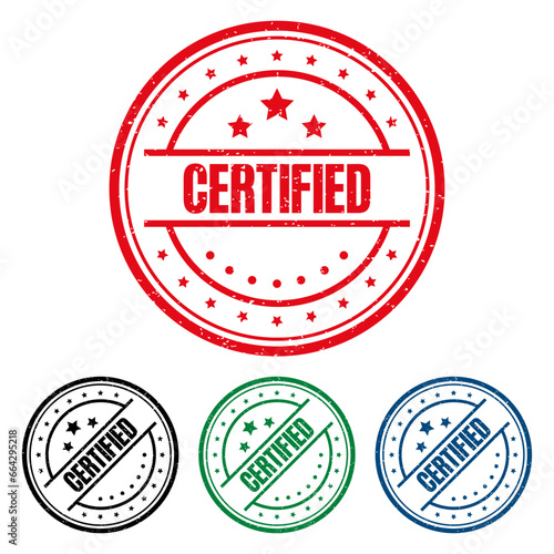 CERTIFIED Rubber Stamp. vector illustration.