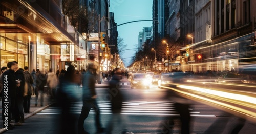 captures the essence of life in New York, a city that never sleeps Utilizing longexposure techniques © Stock Pix