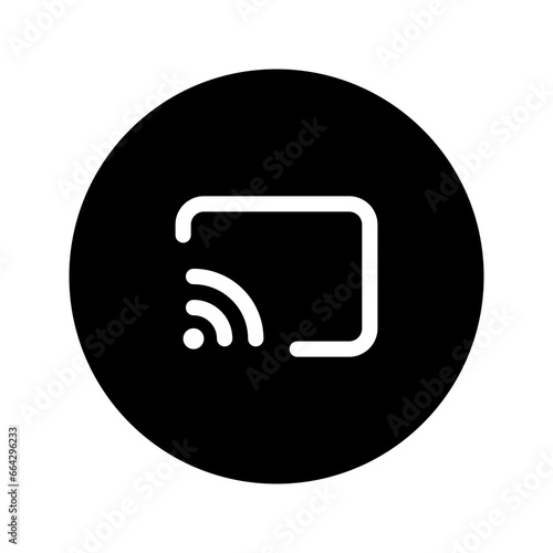 cast circular line icon