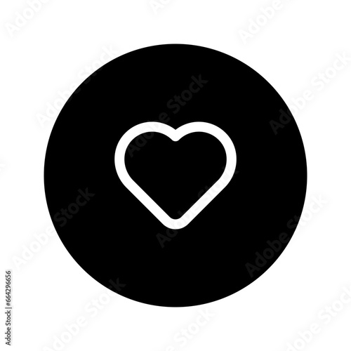 love circular line icon