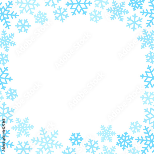 Fototapeta Naklejka Na Ścianę i Meble -  snow frost picture frame square position for decoration