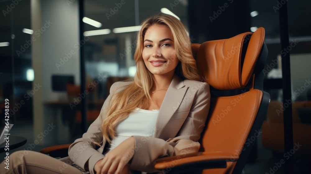 Obraz premium Professional woman in business attire. Fictional characters created by Generated AI.