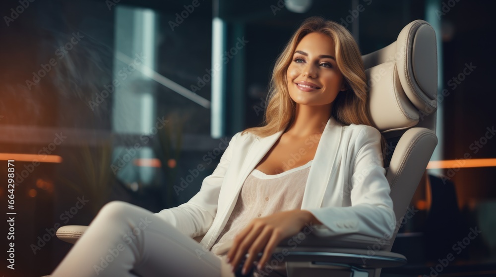 Beautiful woman in white clothing. Fictional characters created by Generated AI. Beautiful woman in white clothing. Fictional characters created by Generated AI.