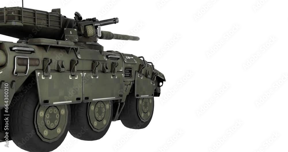military armored tank in motion, on an isolated background, 3d render military armored tank in motion, on an isolated background, 3d render