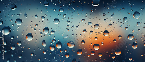 Raindrops on a Car Windshield Texture Background