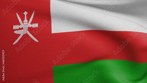 Oman flag 3D texture wave