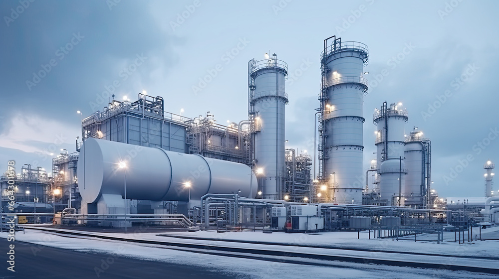 Oil refinery, petrochemical plant, petrochemical industry. Industrial background Oil refinery, petrochemical plant, petrochemical industry. Industrial background