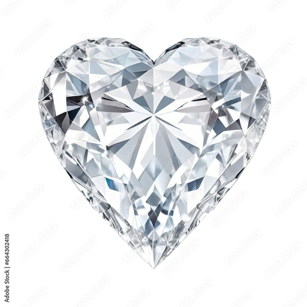 Diamond in the form of a heart on a white background (isolated) .png Diamond in the form of a heart on a white background (isolated) .png