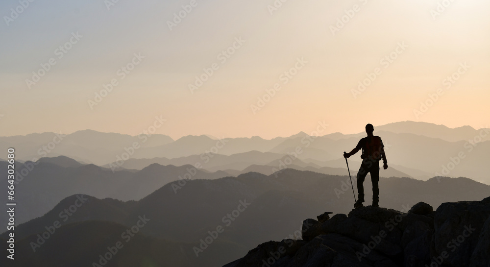 Young Man Watching a Spectacular View