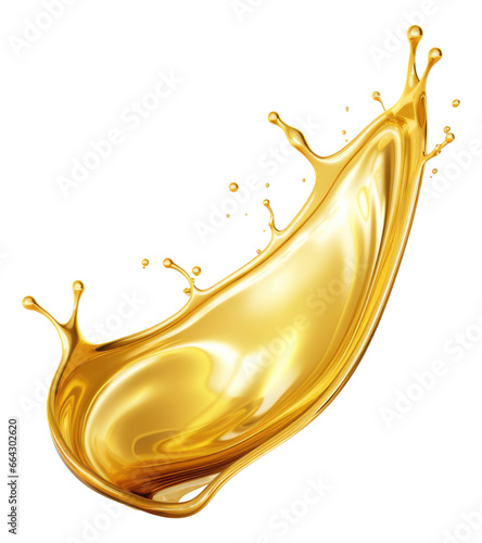 Olive or engine oil splash and drop isolated.