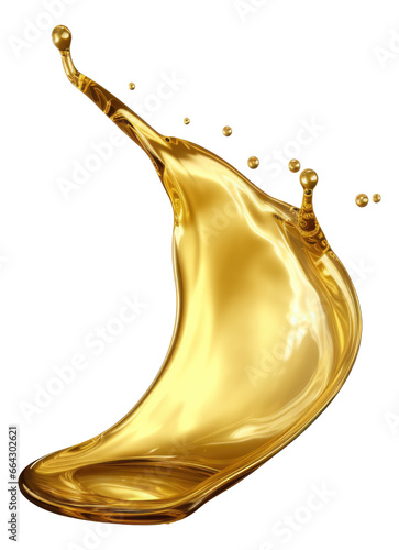 Olive or engine oil splash and drop isolated.