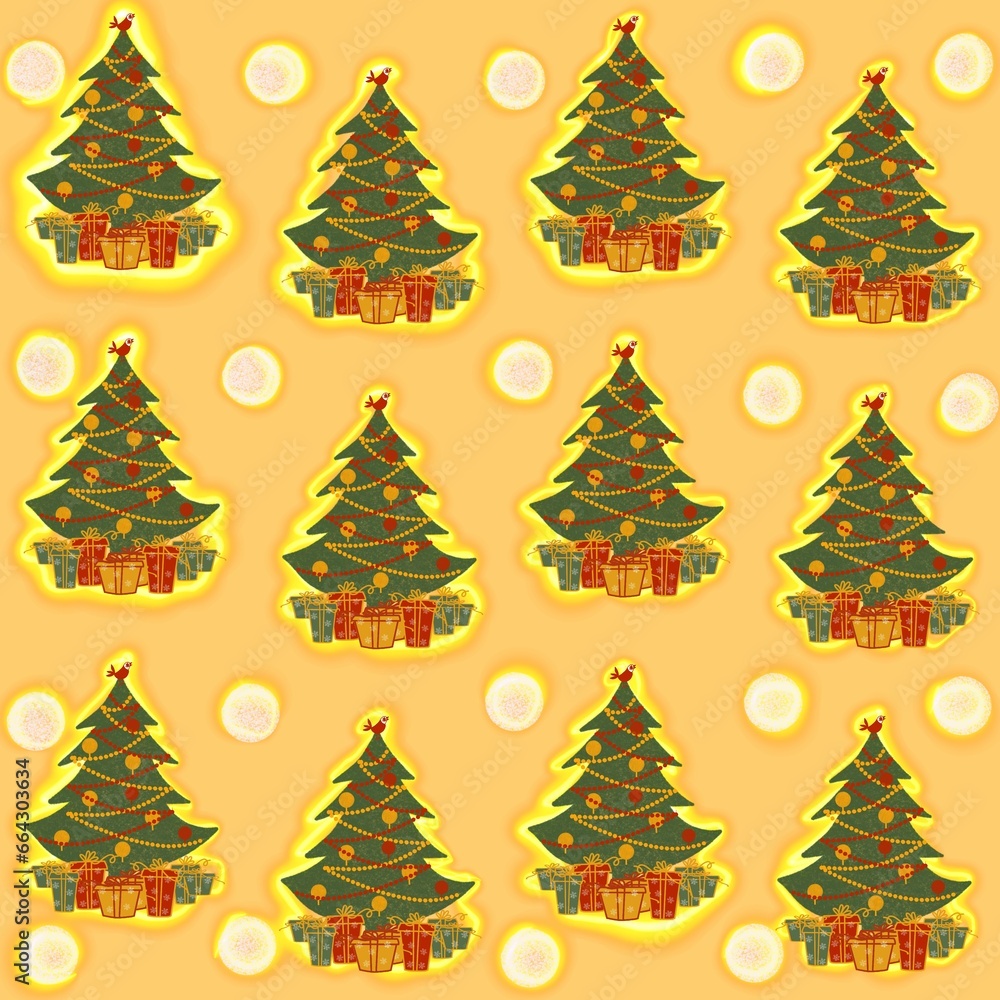 Obraz premium set of christmas trees vector