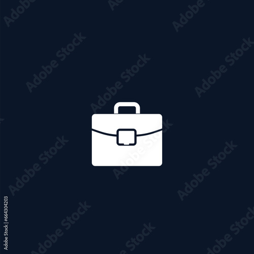 Business briefcase icon. Simple illustration of business briefcase icon isolated on black background