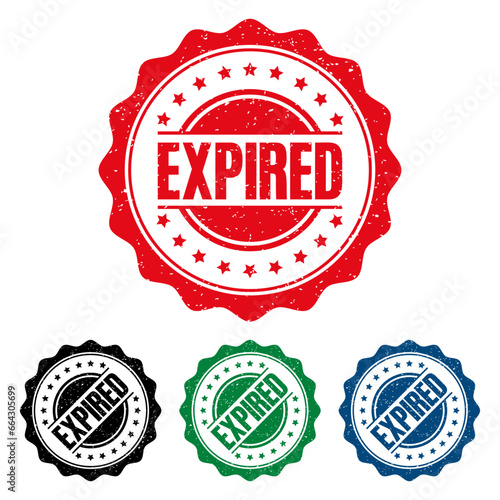 EXPIRED Rubber Stamp. vector illustration.