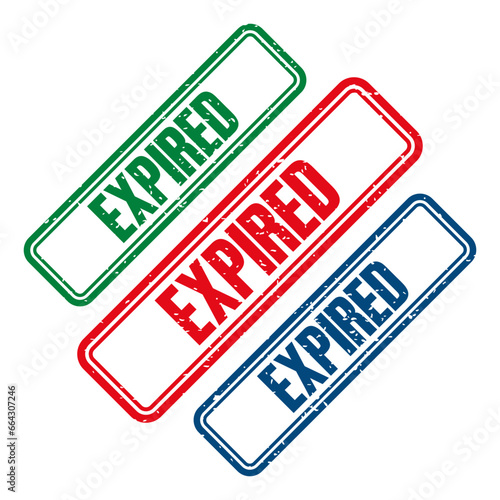 EXPIRED Rubber Stamp. vector illustration.