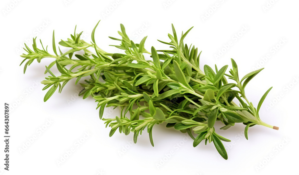 fresh thyme on white background fresh thyme on white background