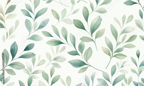 watercolor background, texture, green leaves © Irina