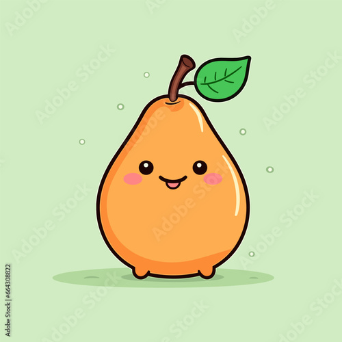 Pear. Pear hand-drawn comic illustration. Vector doodle style cartoon illustration. generative ai