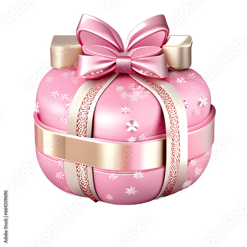 Pink gift box . Gift box for special days. Festival gift surprise. Decorate for festivals, postcards. gift box 3d. photo