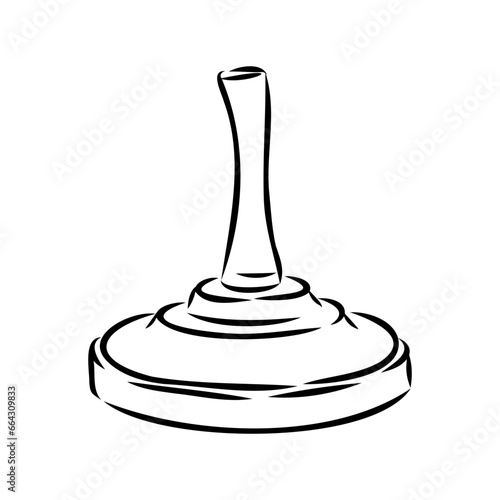 bavarian curling sport, vector sketch . Vector element of winter ice sports.