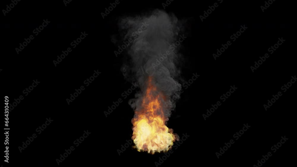 Video effect fire with smoke. 3d HQ animation in 4K resolution, 30fps with alpha channel (transparency). Video effect fire with smoke. 3d HQ animation in 4K resolution, 30fps with alpha channel (transparency).
