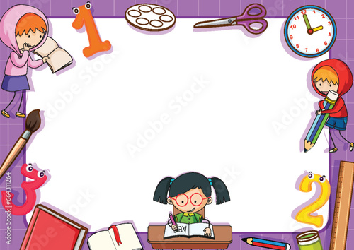 Student Learning on Border Frame Template