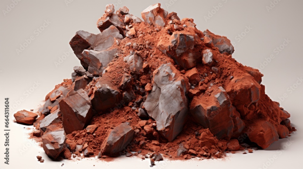 Bauxite, an abundant sedimentary mineral that occurs naturally as a