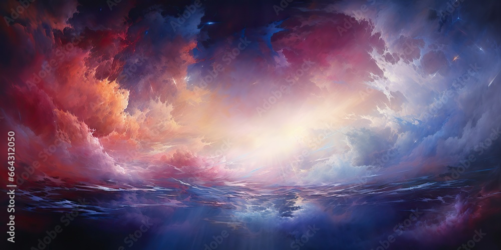 AI Generated. AI Generative. Vibrant color clouds sky abstract decorative background. Outdoor nature freedom inspirational drawing AI Generated. AI Generative. Vibrant color clouds sky abstract decorative background. Outdoor nature freedom inspirational drawing