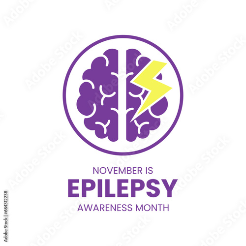Vector Graphic of November is National Epilepsy Awareness Month