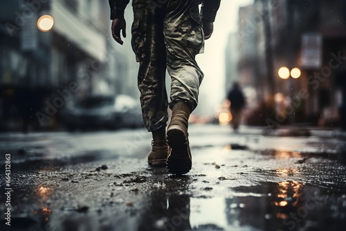 Soldier walking wallpaper